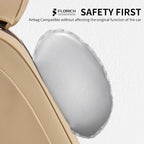 FLORICH Front Seat Covers 2 Pieces Universal Seat Cover for Cars Breathable Leather Waterproof Car Seat Cover Driver Seat Cover Automotive Car Seat Cushion Fit for Most Cars SUV Trucks, Beige&Coffee - Image 6