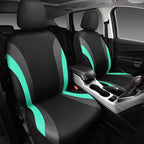 CAR PASS Line Rider Sporty Front Seat Covers,Mint Car Seat Covers Two Front Seats Only for Cute Women Girl, Airbag Compatible,Universal Fit Sedans,Cars,Vans,SUV,Truck(Black and Mint) - Image 2