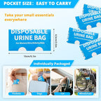 Disposable Urine Bag for Travel - 900ML Portable Pee Bags for Women Men 8/12/20/24/28 PCS Emergency Vomit Bags Urinal Toilet for Car Camping, Road Trip,Traffic Jam, Pregnant, Kid, Patient - Image 5