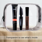 Buminee Clear Pouch Small, 6.6"x2.3"x4.7" TSA Approved Toiletry Bag, Travel Bags for Toiletries, Cosmetic Bag for Women and Men - 1 Pack Black - Image 7