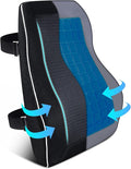 Gel Lumbar Support Pillow for Office Chair Car Gaming Chair Lower Back Pain Relief Back Support, Cooling Memory Foam Cushion for not stand the heat, 3D Mesh Cover Ergonomic Orthopedic Back Rest by NICEEDAYBRAND