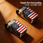 Dsycar 2 Pack Car Sunglasses Holder, 250 Anniversary American Flag Car Clip | One-Handed-Operation Easy Access Storage for Driving,Car Sun Visor Sunglasses Clip Anti-Scratch Car Sun Visor Accessories - Image 6