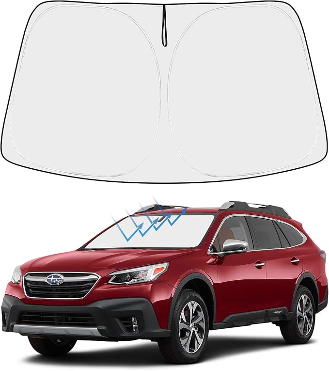 Proadsy Custom Fit Car Windshield Sun Shade for 2015-2019 Subaru Outback | 240T Heat Shield, Drops Temp 54°F, Blocks 99% UV, Prevents Dashboard Cracking, Summer Parking & Beach Trips, Easy Twist-Fold by Proadsy