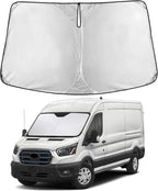 Autovir Windshield Sun Shade Fit for 2015-2024 2025 2026 Ford Transit | Sunshade, Front Car Window Shades Sun Visor, Blocks UV Rays & Heat, Car Accessories by Autovir