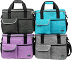 PetAmi Dog Travel Bag Organizer, Pet Supplies Diaper Tote, Dark Gray Large | Pet Travel Kit with 2 Food Containers & 2 Collapsible Dog Bowls, Luggage Sleeve, Weekend Getaway Road Trip Camping Essentials - Image 7