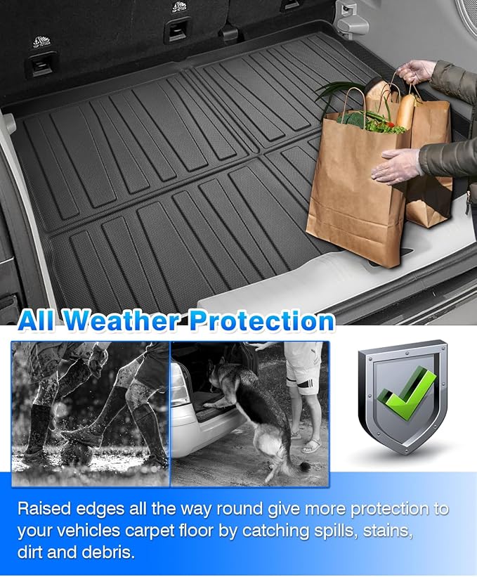 Cargo Liner for Jeep Compass 2017-2025 All Weather Trunk Mat for Compass Accessories Cargo Mat TPE Heavy Duty Anti-Slip - Image 3