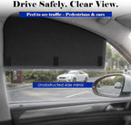 Wolfcar Car Window Shades for Front Side Windows, 2-in-1 Magnetic Detachable Car Window Covers with Hook-and-Loop, Keeps Side Mirrors Clear, Blocks UV & Glare, Car Curtains for SUV/Truck, 2 Pcs - Image 2