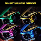 Jushope Interior Car LED Strip Lights, RGB USB Car Ambient Lighting with Wireless APP & Remote Control, Car Accessories Fiber Optifc Lights Sync to Music (5 LED/276 inches) - Image 7