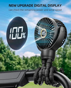 KIDEE Mini Stroller Fan, Portable Baby Fans Battery Operated, LED Display with 3 Speeds, Small Clip on Fan Desk Fan USB Rechargeable, Personal Handheld Fans for Outdoor Travel, Children Gift - Image 2