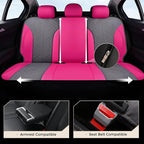 Coverado Car Seat Covers Full Set, Leather Seat Covers, Rose Automotive Protectors 5-Seat, Luxury Universal Fit Seat Covers for SUV, Truck, Sedan and Most Vehicles All-Weather - Image 3