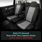 Custom Seat Covers for Toyota Highlander 2014-2019 7 Seats | black grey, faux leather, 2nd row captain chairs, waterproof, breathable, airbag compatible, stain resistant - Image 2