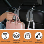2 Pack Car Seat Headrest Hooks for Purses and Bags, Car Purse Holder With Double Metal Hooks, Headrest Back Seat Handbags Hook, Universal Car Purse Hanger, Cute Car Hanging Accessories, Grey - Image 6