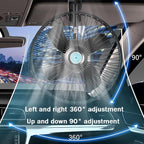 CYDZSW 12v Clip Fan for Car,10 inch Portable 90° Rotation Oscillating 12 Volt DC Desk Fan,2 Speed Car Fans that Blow Cold Air,360° Adjustment Clip on Fans for RV,Truck,SUV and Vehicles(Black) - Image 3