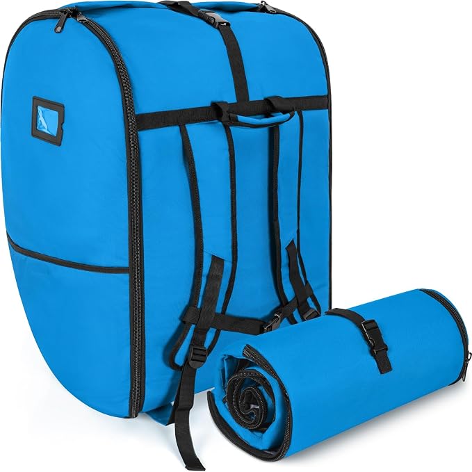 Padded Car Seat Travel Bag Compatible with Doona Car Seat Stroller | Car Seat Travel Bag with Lockable Zipper, Foldable Gate Check Bag for Airplane, Travel for Baby Essentials (Sky Blue) by WELIDAY