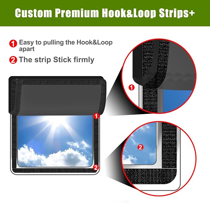 RV Skylight Cover, Vent Cover for Roof16 ¼ (L) x 16 ¼" (W), RV Window Blackout with UV Protection and Foldable Magnet Design, Waterproof Fabric, Reflective - Image 4