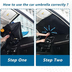 Orange Blue Sunset Car Sun Shade Windshield Car Umbrella Foldable Uv Ray Reflector Front Window Sun Shade Visor Shield Cover - Image 4