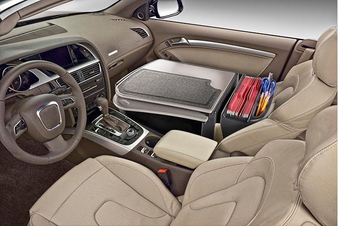 AutoExec GripMaster Car Desk for Your Vehicle Workstation and Mobile Office, Grey - Image 7