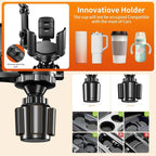 Phone Holders for Your Car, 2 in 1 Cup Holder Phone Mount with Expander | Secure Hold, Adjustable Base and Long Arm with 360°Rotation Car Phone Holder for 4-7‘’ iPhone, Samsung, and All Smartphones - Image 4