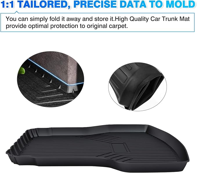 Cartist Cargo Liner Custom Fit for Kia Forte 2019-2024 Accessories All Weather Trunk Mat for Forte Cargo Mat Heavy Duty TPE Anti-Slip High Side - Image 7