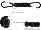 BRAVESHINE Paracord Keychain Carabiner Clip | D Ring Hanger Lanyard Hook | 7.3inch Long | for Stroller, Water Bottle, Key, Backpacks, Men, Women, Luggage, Car Seat Headrest, Fence, Bag Charms - Image 8