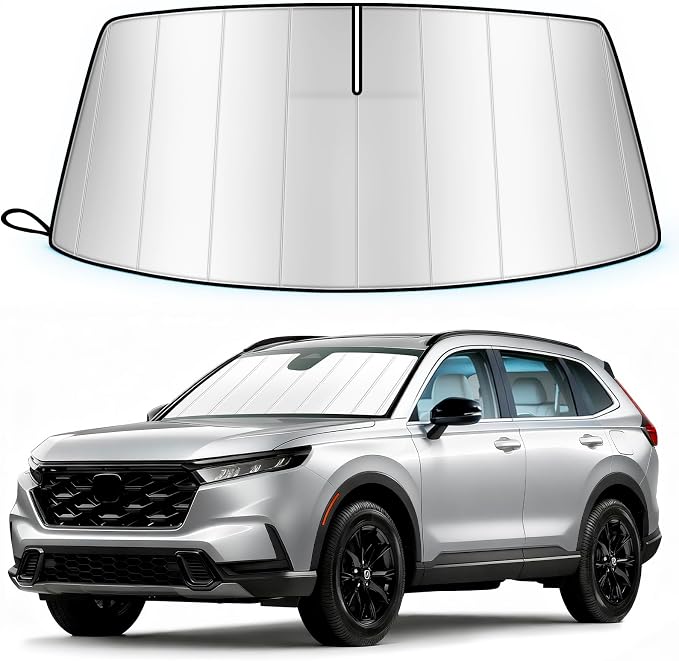 Windshield Sun Shade for Honda CRV 2023-2026 Custom Fit | Folding Design, Car Front Window Sunshade, Sunshield Sun Visor Protector, Blocks UV Rays & Heat, Car Accessories by Unknown