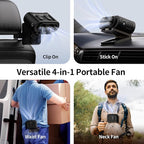 Socool Portable Car Fan Rechargeable Battery Opearated, Clip on Car Seat Headrest 360 Rotatable, 5-Speed Backseat Fans for Baby Rear Facing Cooling with Dual Air Outlets for SUV RV Truck - Image 7