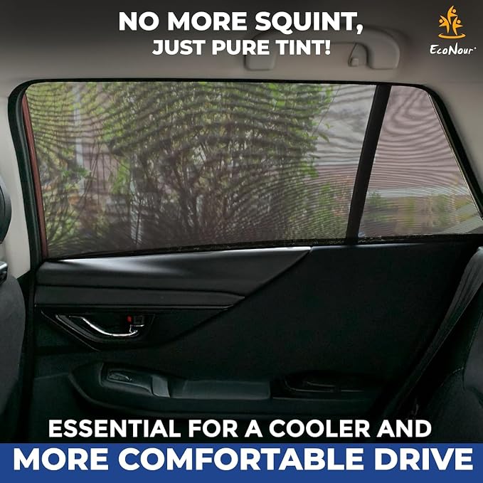 EcoNour Car Window Screen for Toyota Corolla (2020-2026) 2 Pack | Mesh Camping Window Covers | 100% Protection from UV | Baby Safe Privacy Blackout Window | Car Accessories - Image 6