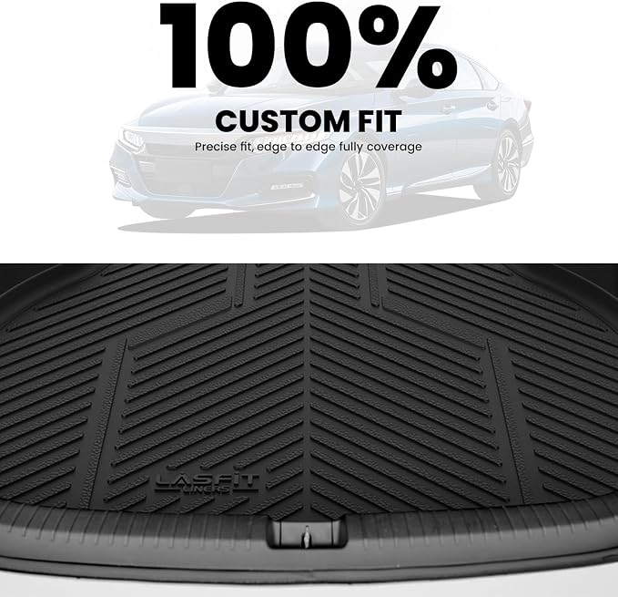 LASFIT Trunk Mat for Honda Accord 2017 2016 2015 2014 2013 (Only Sedan) | All Weather Custom Fit Anti-Slip Pet Friendly Easy Clean TPE Trunk Liner Cargo Mat, Black (NOT Coupe & Hybrid) - Image 4