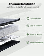 MELIPRON Driver Rear Window Cover Fit for Mercedes Sprinter 170"/170" ext | NCV3 & VS30 2007-2026, 2 Folding Ventilation Panels, Magnetic Insulated Blackout Privacy Shade for Campers & Van Lifers, Gray - Image 7