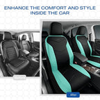Skechers Memory Foam Seat Covers,Leather Car Seat Covers, Ultimate Comfort & Support Front Seat Covers Airbag Compatible, Automotive Universal Fit Most for SUVs, Vans, Sedans, Cars, Trucks,Mint - Image 6