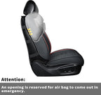 Car Seat Covers Full Set,Universal Fit for Most Cars,SUV,Sedans and Pick-up Trucks,Automotive Vehicle Faux Leather Cushion Covers for 5 Passenger Cars(Full Set,Black/Red) - Image 7