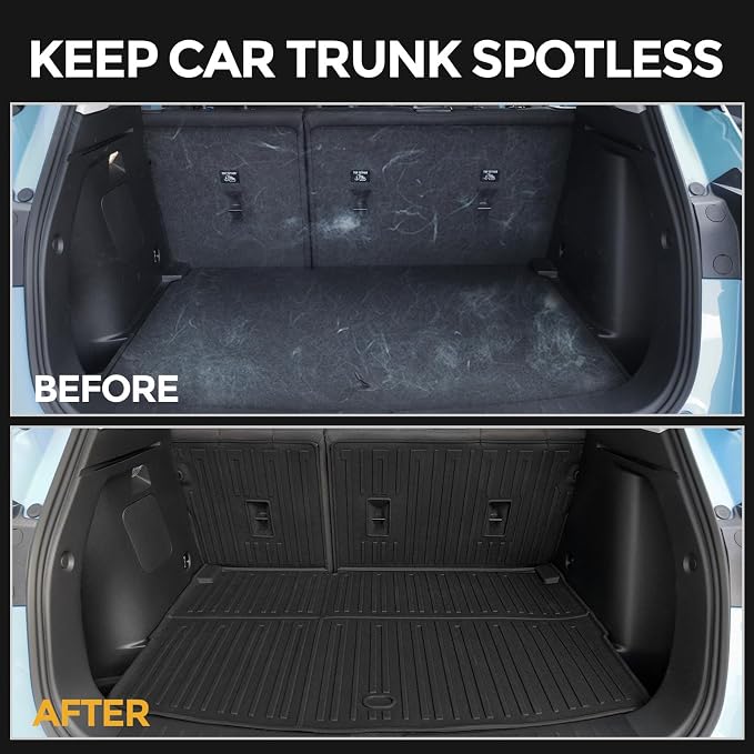 Floor Mats for 2021-2026 Chevy Trailblazer FWD Accessories | Fit Upper Deck, Full-Coverage Set with Integrated Cargo Liner & Backrest Protector, Odorless TPE, All-Weather Protection - Image 7