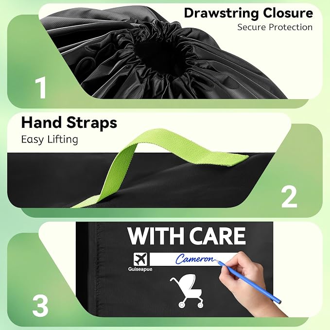 Umbrella Strollers Bag for Airplane, Stroller Travel Bag 42"H x 12"W x 12"D | Stroller Cover Accessories Fit Most Single Umbrella Baby Strollers, Baby Shower Gifts, Flying Essentials Gate Baggage Check - Image 6