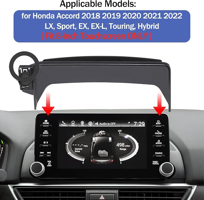 Magnetic Phone Holder for Honda Accord 2018 2019 2020 2021 2022 [10th Gen 8-Inch Touchscreen Only] for Magsafe Car Cell Phone Mount with Storage Box, Not Affect Vent - Image 2