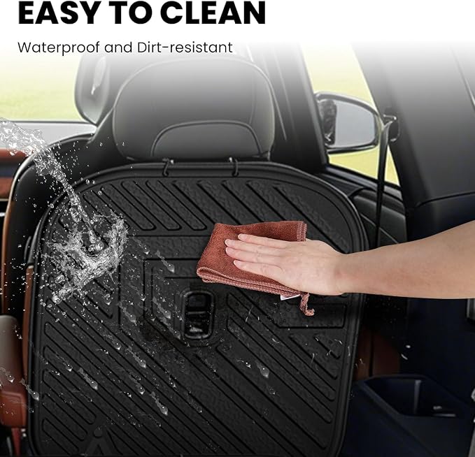 LASFIT Kick Mats for Kia Telluride 7-Seat 2027 (Not Fit 8-Seat) | 2nd Row Captain Chair Seat Back Cover Protectors, All Weather TPE Waterproof Rear Backrest Liner - Image 6