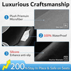 Premium Microfiber Towel Tesla Model Y Juniper/3 Seat Cover, Waterproof | Sweatproof | Machine Washable | Non-Slip, Seat Protector for Tesla Model 3/Y 2016-2026 Interior Accessories - (2Pack, Gray) - Image 4