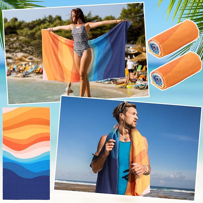 Hahafelt 2 Pack Car Seat Towel Covers Athletic Running Towel Performance Microfiber Post Workout Sweat Washable Cover Non Slip for Seat Outdoor Sport (Boho) - Image 4