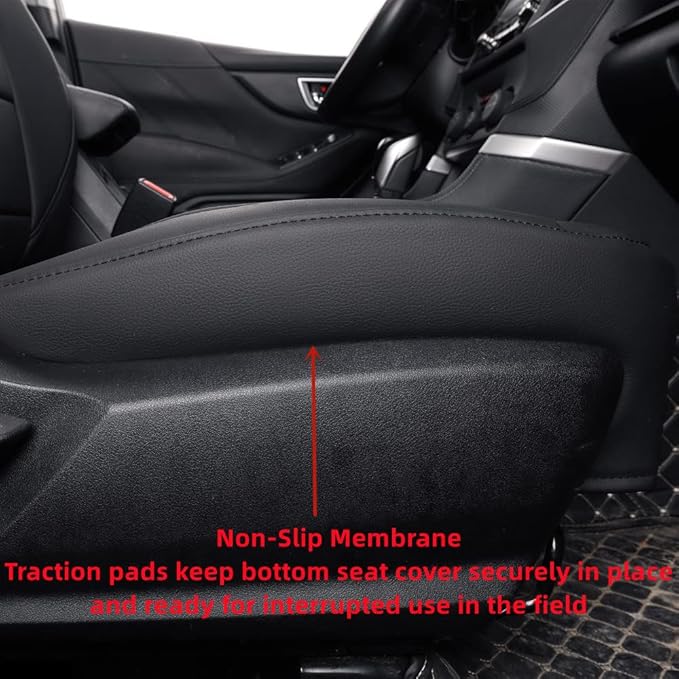Car Seat Covers Custom fit for 2014-2018 Subaru Forester SUV,Faux Leather | Full Set Suv Seat Cushion,Easy Installation,Factory Look,Waterproof Car Seat Protector (Black) - Image 4