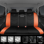 Skechers Memory Foam Seat Covers,Leather Car Seat Covers, Ultimate Comfort & Support Seat Covers Full Sets Airbag Compatible, Automotive Universal Fit Most for SUVs, Vans, Sedans, Cars, Trucks,Orange - Image 5