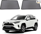 RAV4 Window Shades 2019-2024, Rear Side Mesh, 2PCS | Custom Fit Window Shades, Breathable Mesh Blocks UV Rays, Reduces Heat & Glare, Creates Comfort for Babies & Rear Passengers by KOCZIL