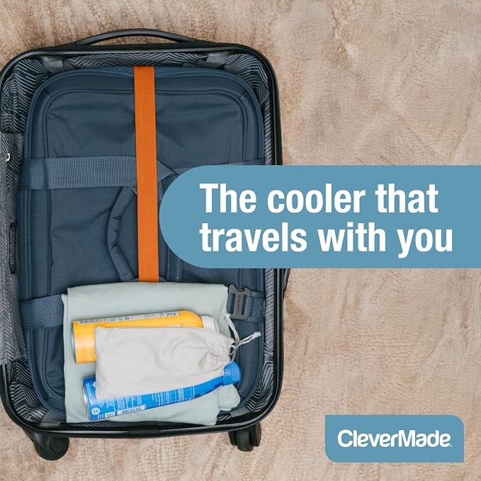 CleverMade Pacifica Collapsible Cooler Bag, Large Travel Cooler, Ocean | Keep Drinks Cold and Pack Light | A Reinforced Base, Storage Pocket, Bottle Opener, and Shoulder Strap Add Outdoor Utility - Image 8