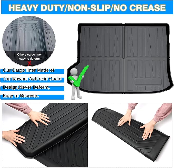 Powerty Trunk Mat for Buick Envision 2016-2020, All Weather TPE Cargo Mat Liner for Envision Rear Trunk - Image 7