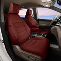 Full Set Car Seat Covers for Honda Odyssey 2011-2017,7-Seater,Faux Leather | for LX Only,2nd Row Captain Seats,Luxury Waterproof Seat Protector,Fit Like A Glove(Wine Red) by Coverdream