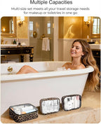 3 Pack Clear Makeup Bags for Women, TSA Approved Toiletry Bag Set for Travel Size Toiletries Carry on Travel Organizer Bags Waterproof Cosmetic Case Zipper Pouch Set Car Accessories Essentials - Image 5