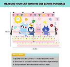 Car Window Shades for Baby, 2 Pack Magnetic Double Layer Car Sun Shade Baby with Storage Pockets, Adjustable Privacy Full & Half Shade Cartoon Pattern Window Curtains for Kids UV Protection - Image 6