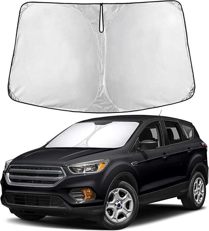 EcoNour Windshield Sunshade Compatible for Ford Escape 2013-2017 2018 2019 | Sun Visor for Front Windshield & Window Sun Shade Cover, UV Heat Blocker & Protector, Car Accessories by EcoNour