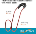 High Road Unbreakable Car Bag Hooks - Large Car Seat Hooks for Purse, Backpack, Coats, Hats and Heavy Bags up to 40 lbs - Secure Attachment Fits All Headrest Posts, 4-Pack - Image 5