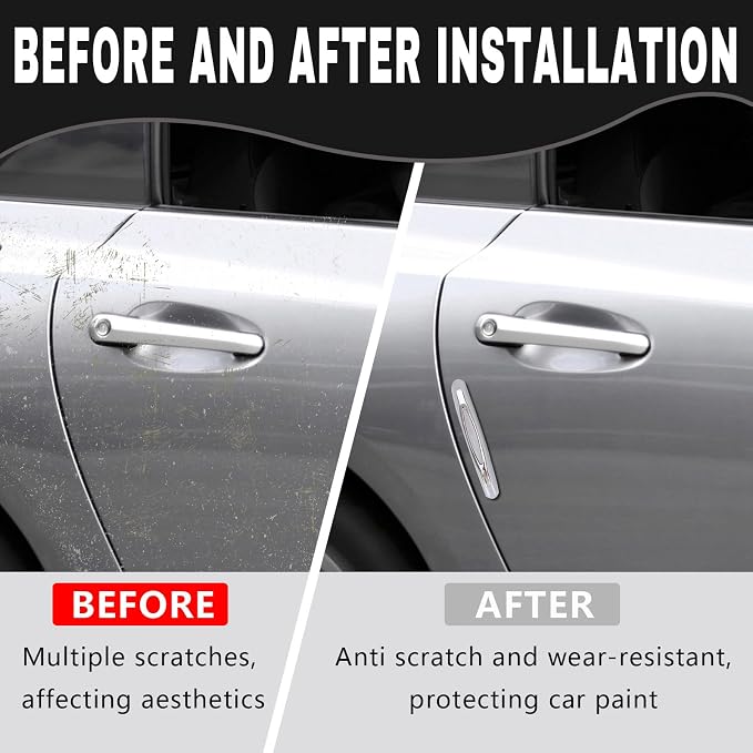 4PCS Car Door Edge Guards, Anti-Scratch Car Door Protector Trim Strip with Self Adhesive, Universal Door Guards for Cars Trucks SUVs, Exterior Car Accessories (Gray) - Image 4