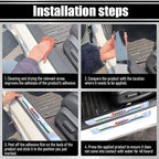 4PCS Car Door Sill Protector, Sport Anti-Slip Vehicle Door Edge Scratch Protection, Self-Adhesive Automotive Entry Guard Decoration Sticker, Universal for SUV RV Truck (White) - Image 5