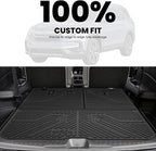 LASFIT All Weather Cargo Mats for Honda Pilot 2016-2022 | Full Surround TPE Mats, Tall Walls, 3D Custom Fit, Non-Slip, Easy Clean, Tool-Free Install, Vehicle-Specific Accessories - Image 4